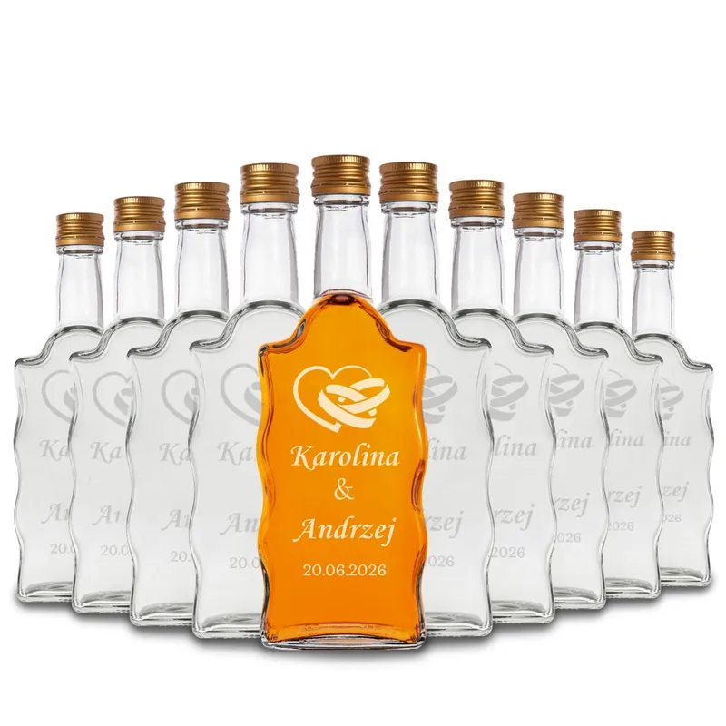 10x Butelka szklana WARTA fala Z GRAWEREM z zakrętką na bimber nalewki 500ml Zamów dziś