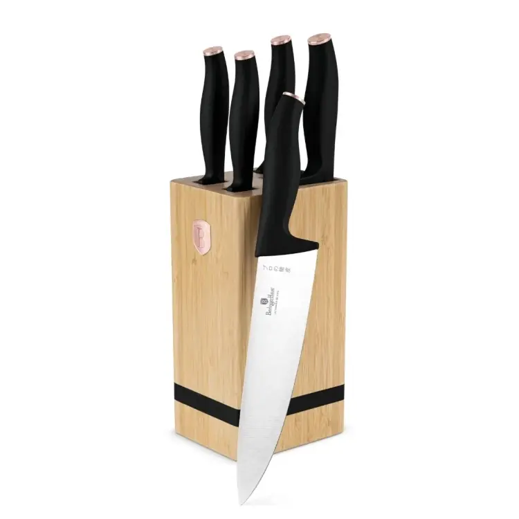 Szybka wysyłka Komplet noży w bloku Berlinger Haus Black Rose BH-2970