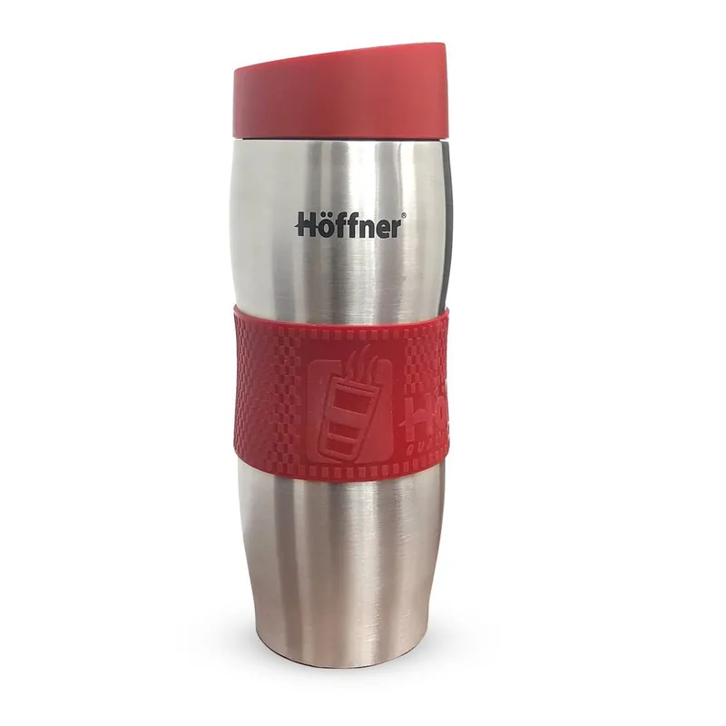 Oferta Kubek termiczny ze stali nierdzewnej termos podróżny HOFFNER 380ml Czerwony HF-7520