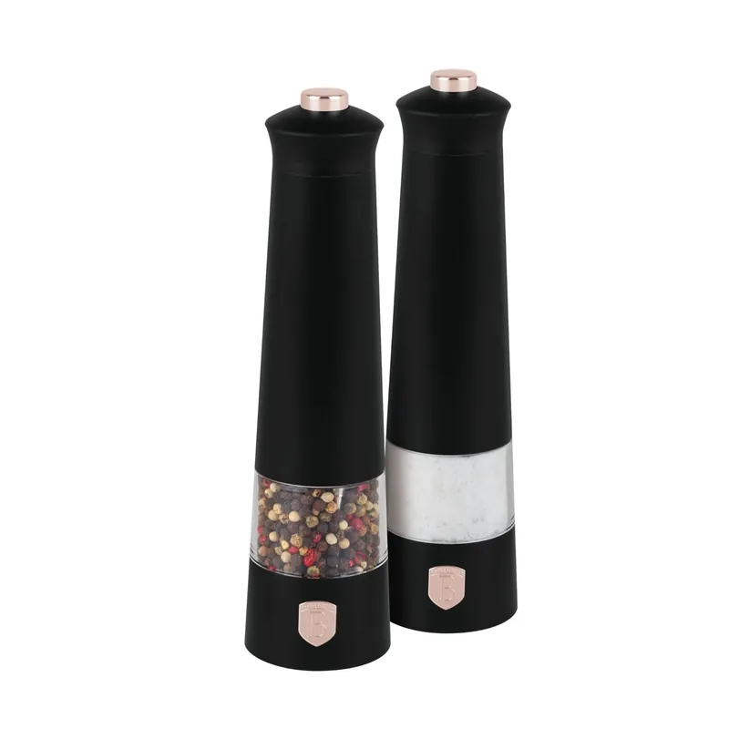 Dostępne od ręki Młynek elektryczny do pieprzu, soli Berlinger Haus BH-9499 Black rose
