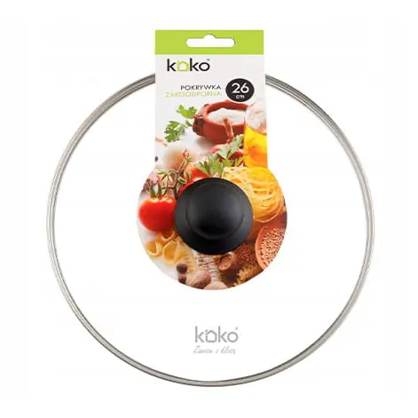 Promocja Pokrywka szklana żaroodporna do patelni i garnków KOKO 26cm