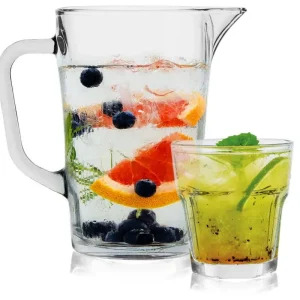 Zestaw do wody soku napojów dzbanek 1,2L+4 szklanki 260ml Trend Glass ALVA Dodaj do koszyka