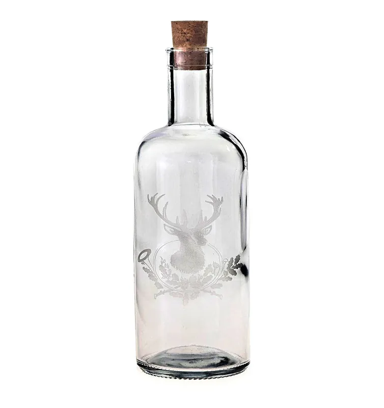 Niska cena Karafka do wódki, likieru Myśliwska 700ml z korkiem (8)