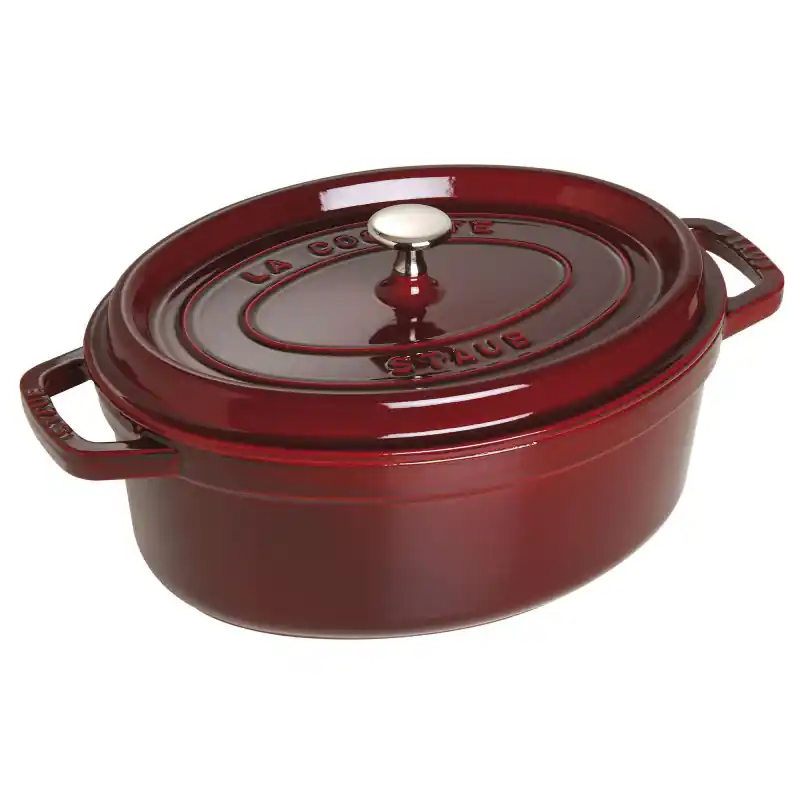 Darmowy zwrot Staub - garnek żeliwny owalny 4.2 ltr, grenadynowy