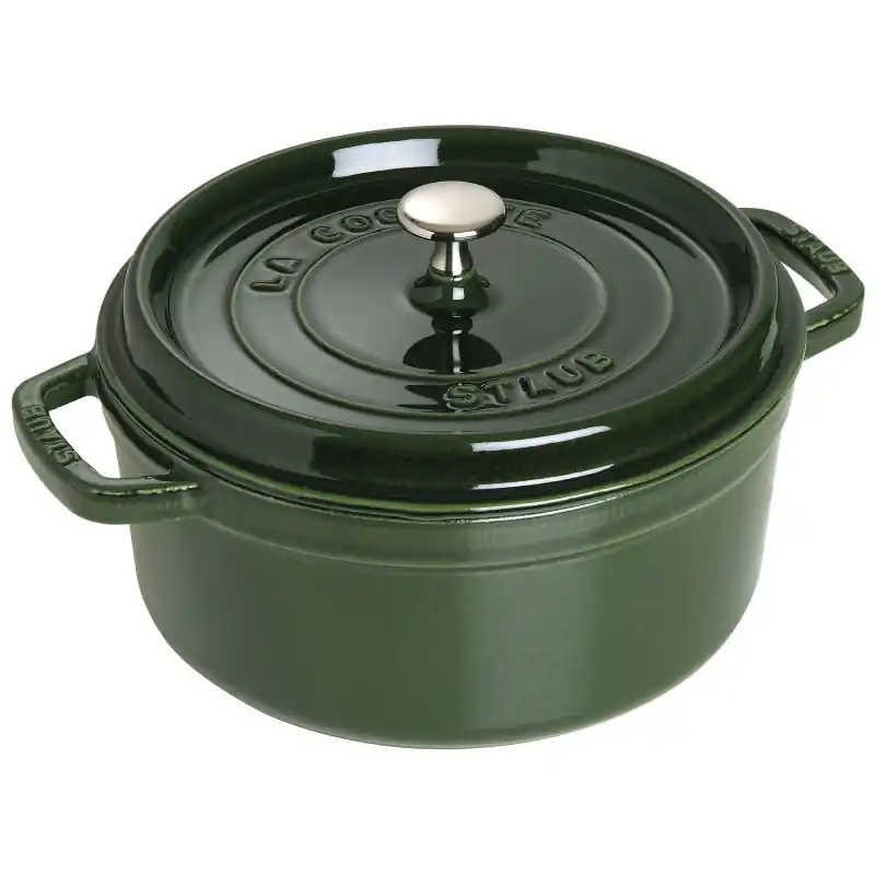 Wyjątkowa oferta Staub - garnek żeliwny okrągły 5.2 ltr, zielony