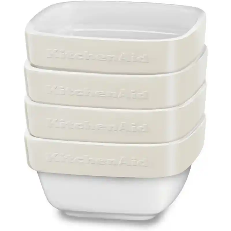 Taniej KitchenAid - Zestaw 4 kokilek, mieseczek KBLR04RMAC kolor kremowy