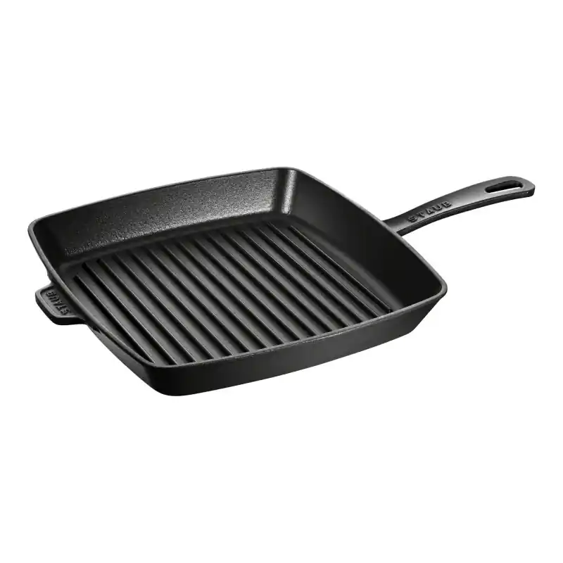 Ekspresowa dostawa Staub - kwadratowa żeliwna patelnia grillowa 30 cm, czarny