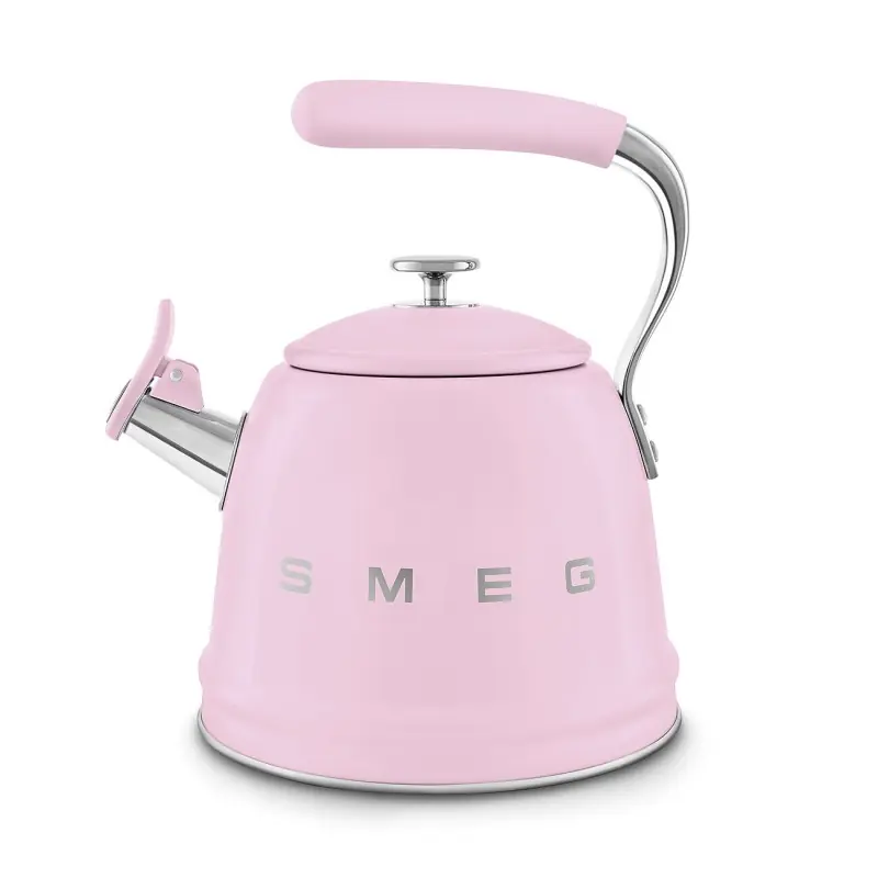 SMEG - Czajnik z gwizdkiem 2,3 litra WKF01PK - pastelowy róż Nowość